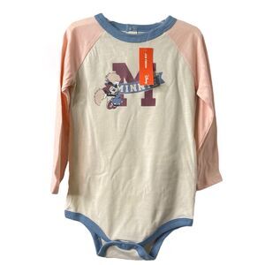 Joe Fresh X Disney Girl's One-Piece Beige and Pink Infant Size 6-12 Months